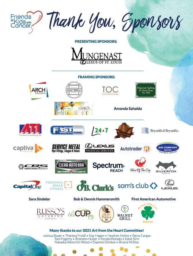 12th Annual Art from the Heart Sponsors